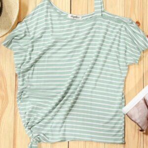 One shoulder banded dolman top